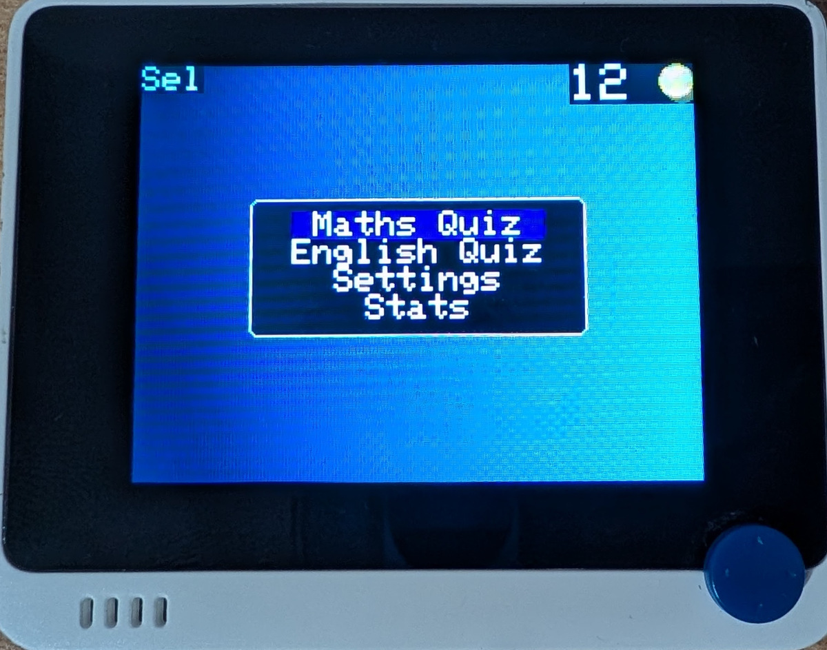 Main menu