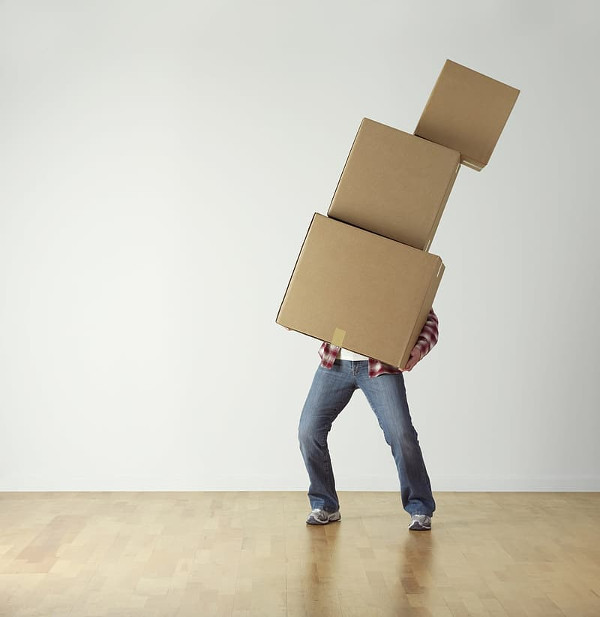 Man carrying boxes