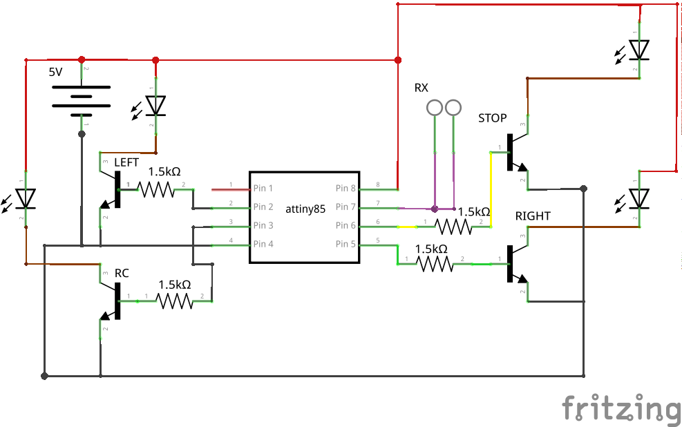 Attiny45 схема включения